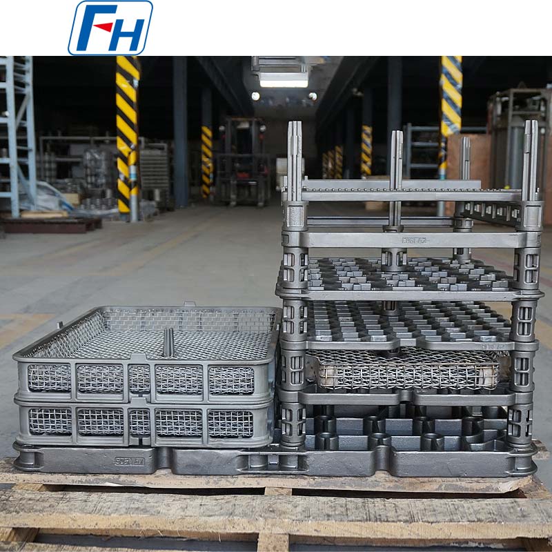 Accesorios modulares de tratamiento térmico de fundición a la cera perdida para hornos continuos y discontinuos