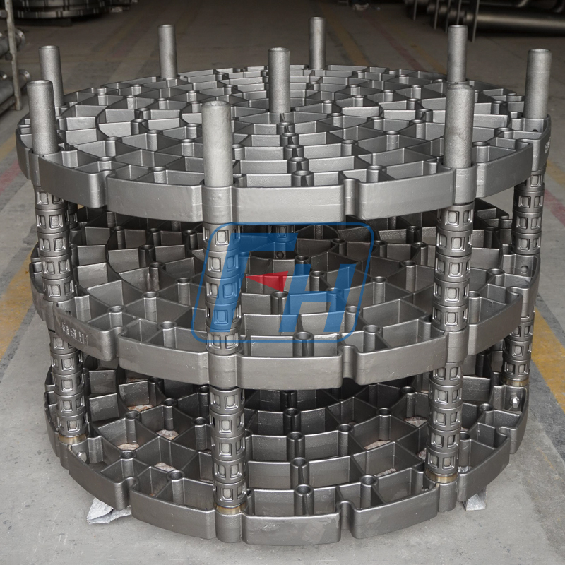 Bandejas de accesorios de tratamiento térmico de 1450 mm para diámetro de horno de fosa.